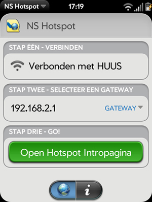 Verbind, en ga vervolgens naar de hotspot loginpagina.