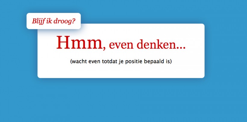 Banner image for post Blijf ik droog?